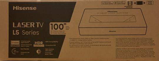 Hisense 100L5HD Laser TV inkl. Soft Daylight Screen 