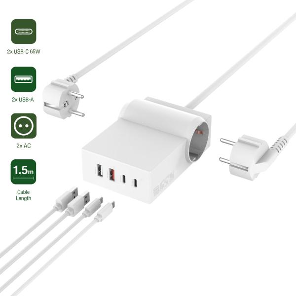 Artikelbild 1 des Artikels “4Smarts USB-C/A Steckdosenleiste Desk GaN 65W “