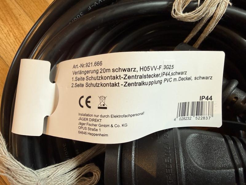 Artikelbild des Artikels “Verlängerungskabel 20 Meter “