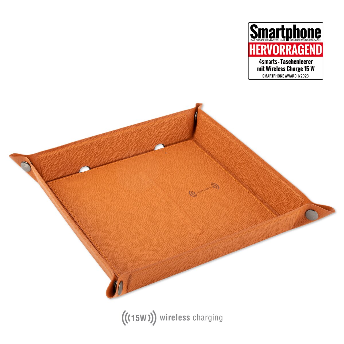 Artikelbild 1 des Artikels “4Smarts Taschenleerer mit Wireless Qi Charger 15W cognac bulk “