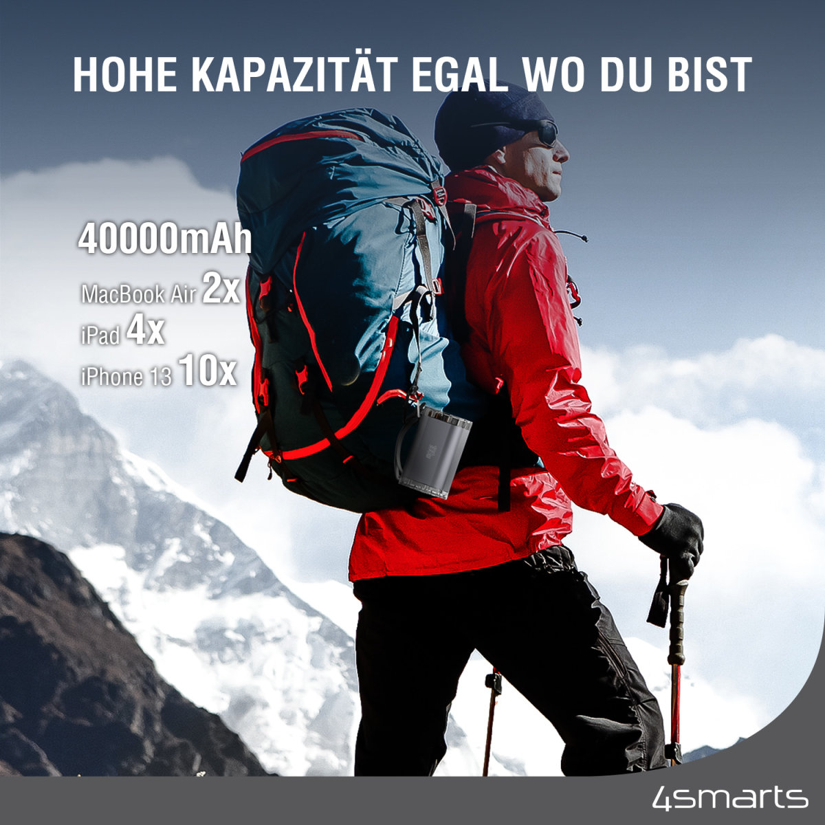 Artikelbild 2 des Artikels “4Smarts Powerbank Lucid Ultra 40000mAh 100W grau “