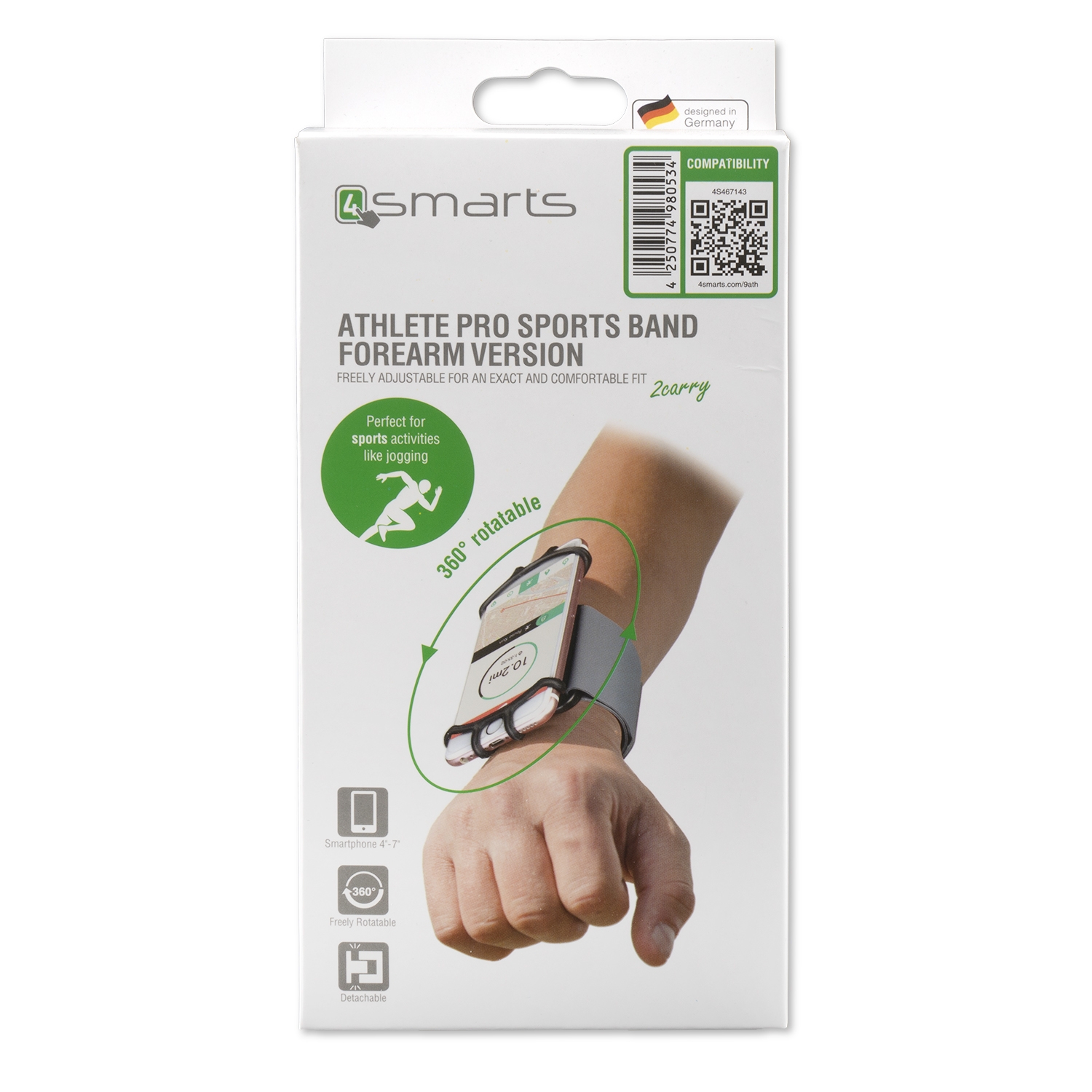 Artikelbild 2 des Artikels “4Smarts Universal-Sportarmband Athlete Pro für das Handgelenk schwarz “