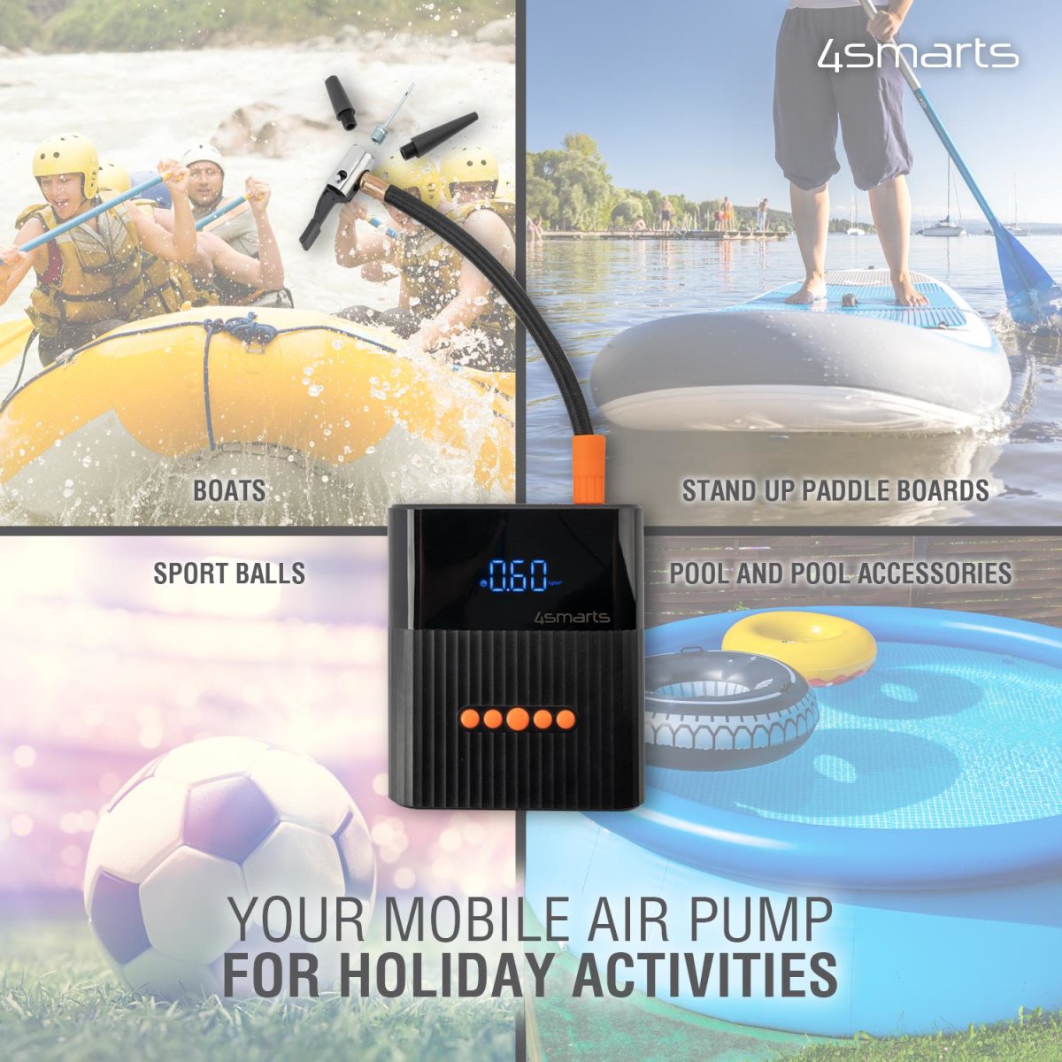 Artikelbild 3 des Artikels “4Smarts Jump Starter Powerbank PitStop+ 8800mAh mit Kompressor und Taschenlampe schwarz “