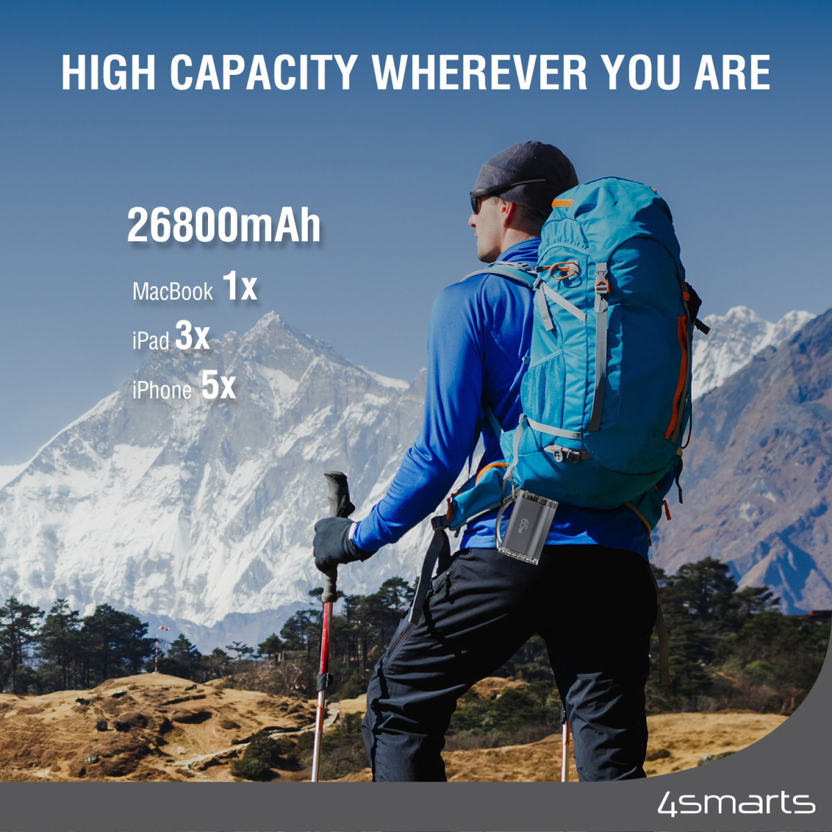 Artikelbild 4 des Artikels “4Smarts Powerbank Lucid Air 26800mAh 65W grau “