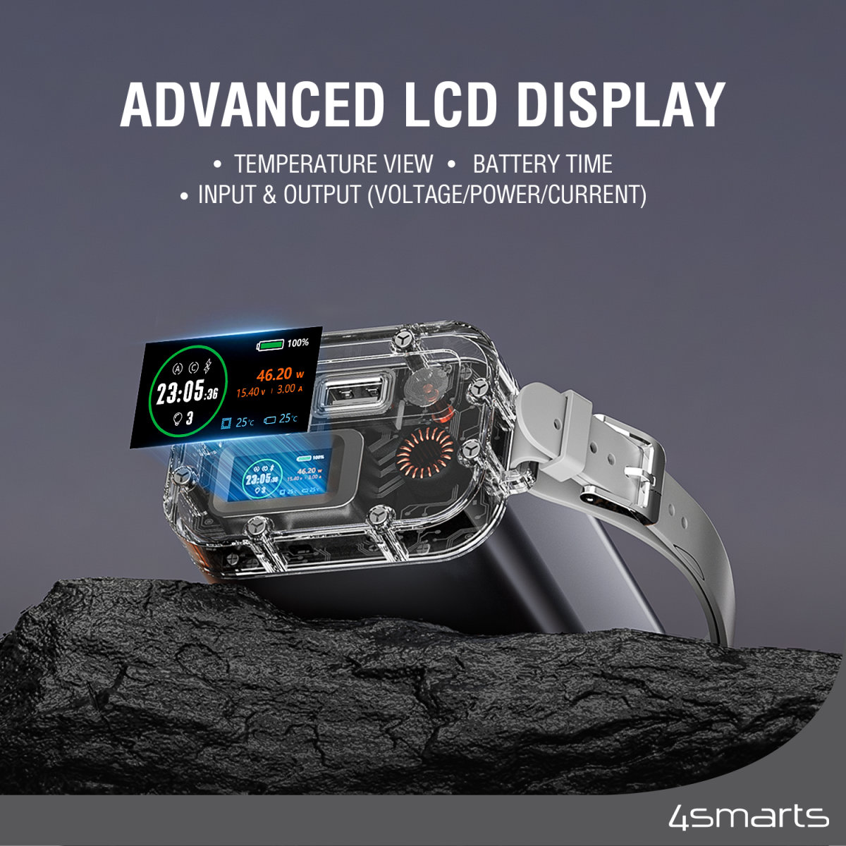 Artikelbild 6 des Artikels “4Smarts Powerbank Lucid Air 26800mAh 65W grau “