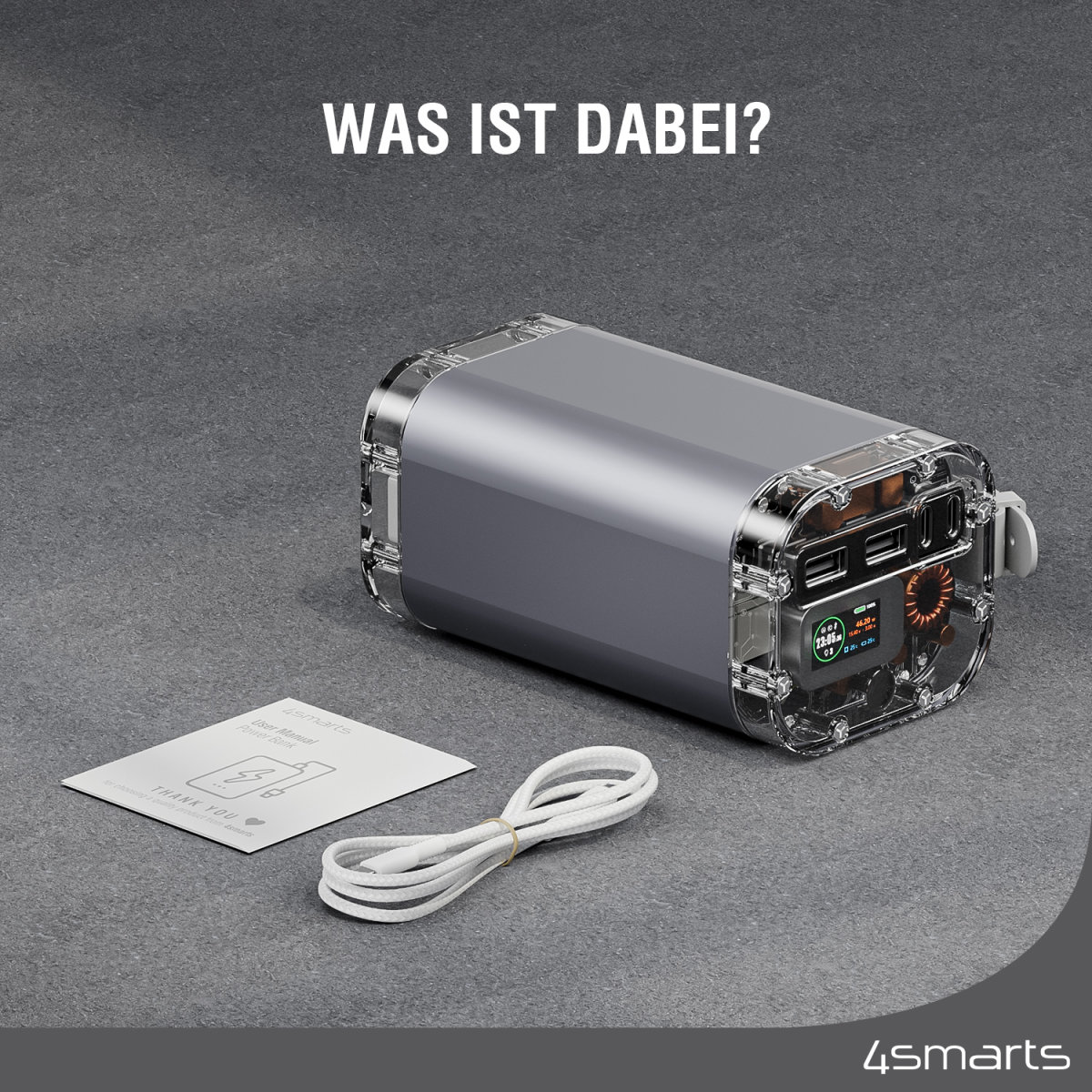 Artikelbild 6 des Artikels “4Smarts Powerbank Lucid Ultra 40000mAh 100W grau “